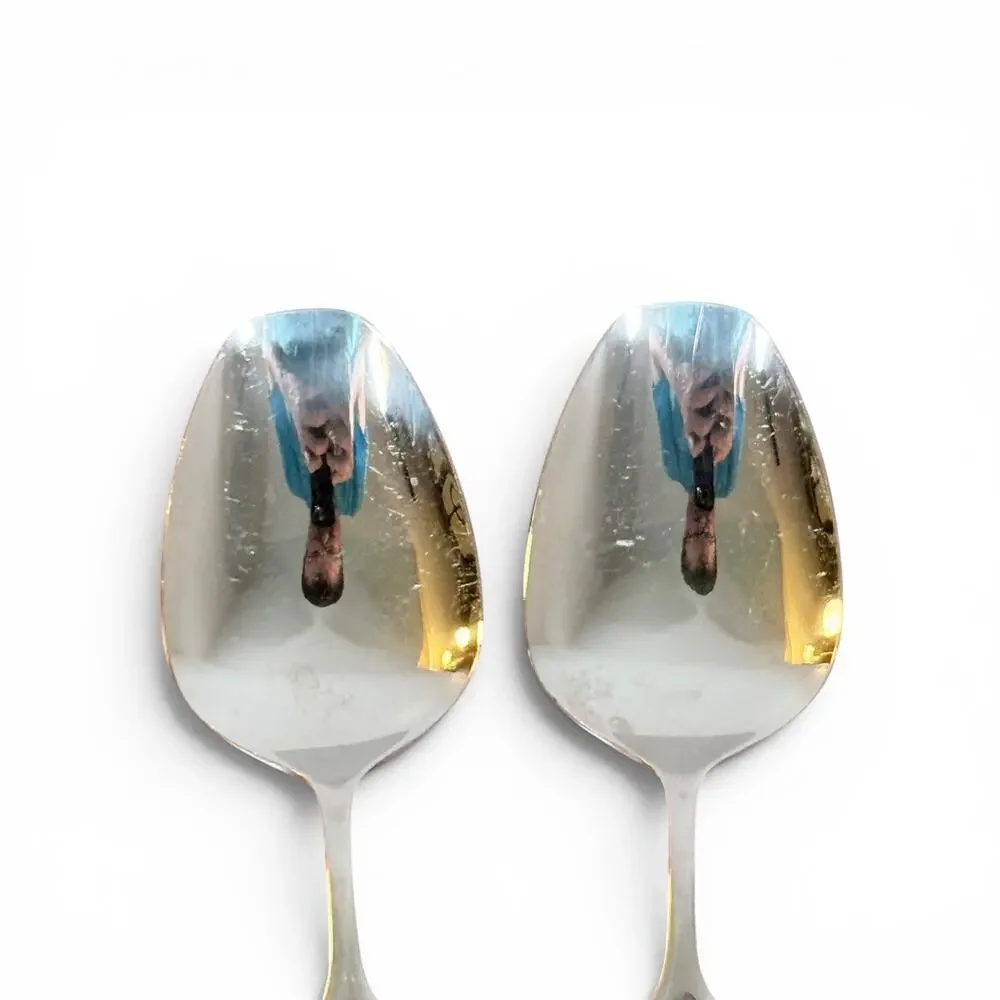 Solingen VTG Set 2 18/10 Stainless Steel & Gold Accent 8.25